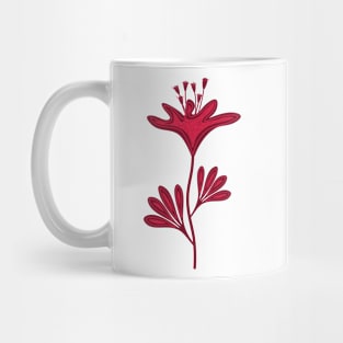 Soft floral pattern of viva magenta tones Mug